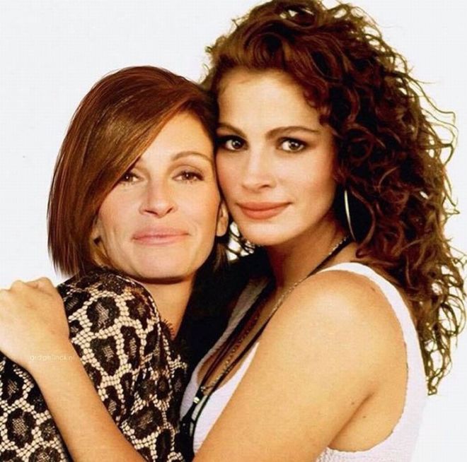 15 Famous Celebrities Posing Their Younger Selves