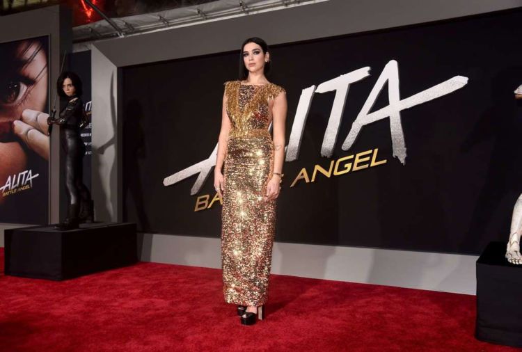 Dua Lipa Glams Up The Premiere Of 'Alita: Battle Angel' In LA