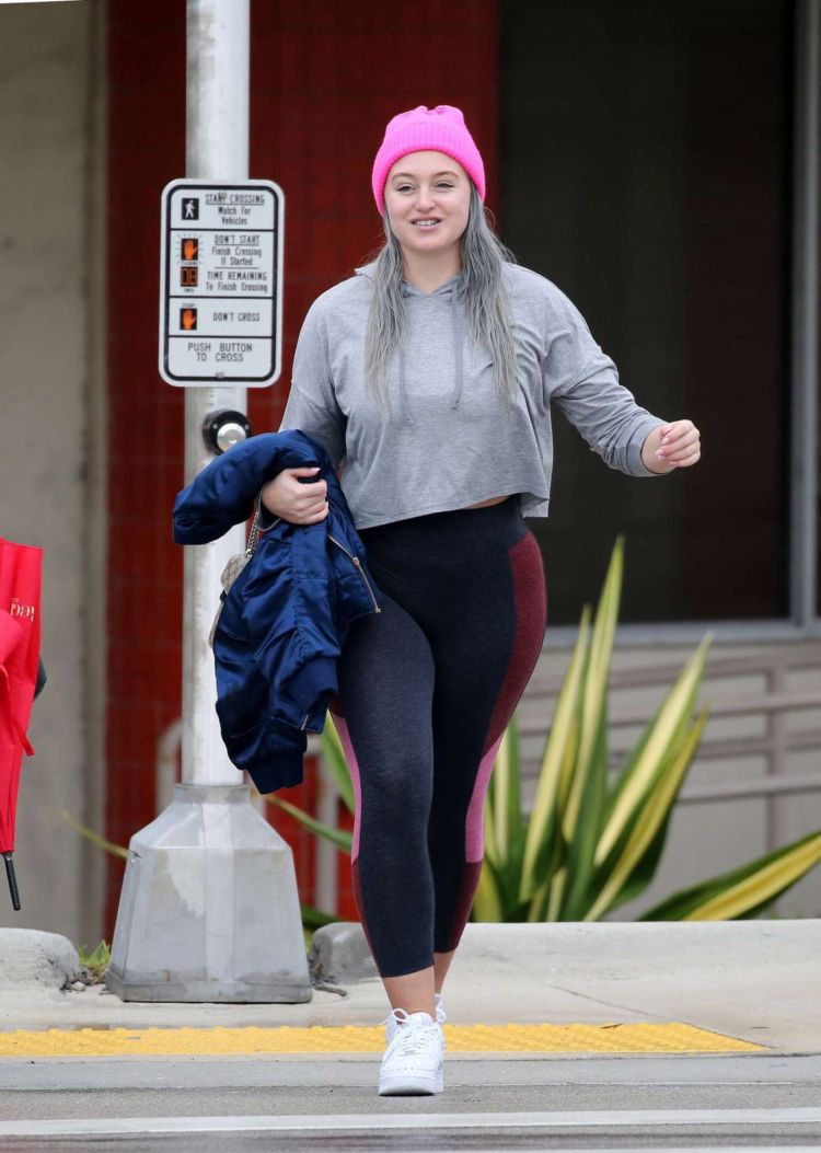 Iskra Lawrence Walking Out Candids In Miami