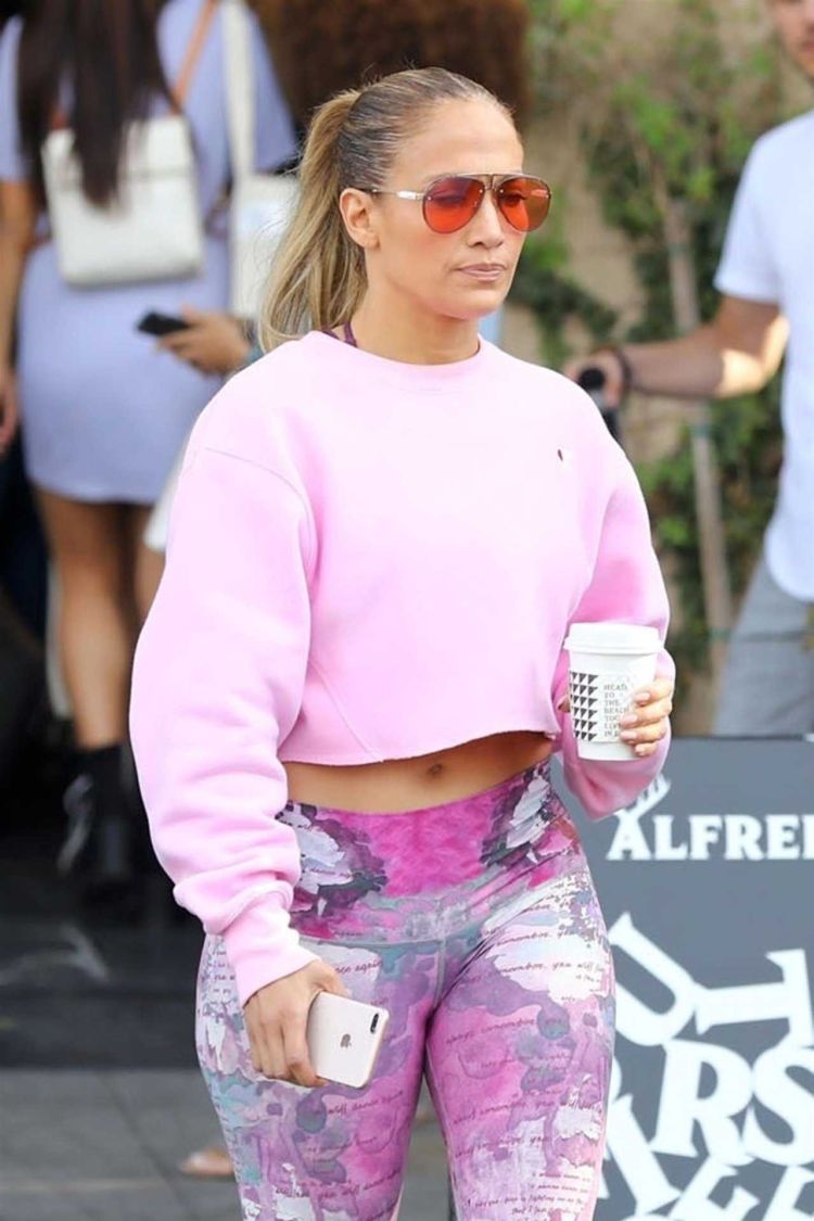 Jennifer Lopez Candids In Tights Out In West Hollywood