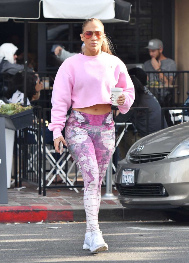 Jennifer Lopez Candids In Tights Out In West Hollywood