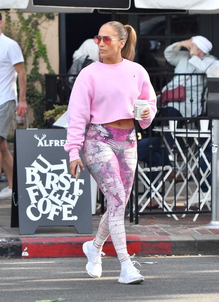 Jennifer Lopez Candids In Tights Out In West Hollywood