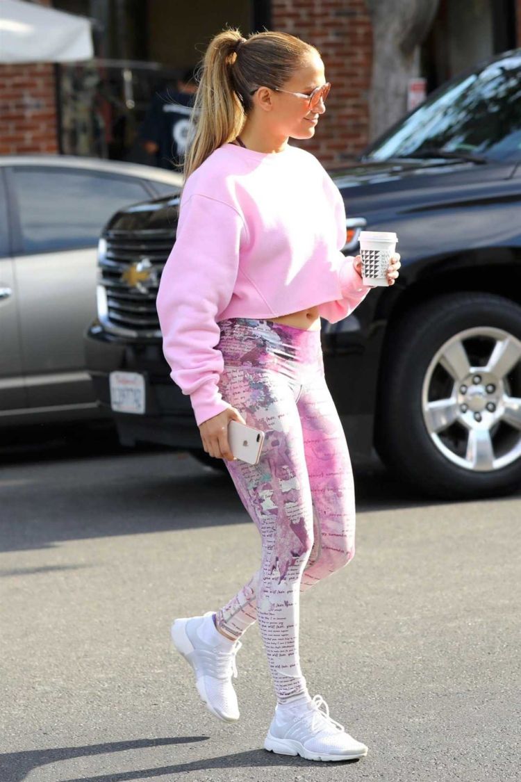 Jennifer Lopez Candids In Tights Out In West Hollywood
