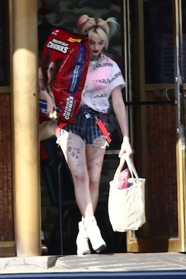 Margot Robbie And Mary Elizabeth Winstead Shooting On The Sets Of 'Birds of Prey'
