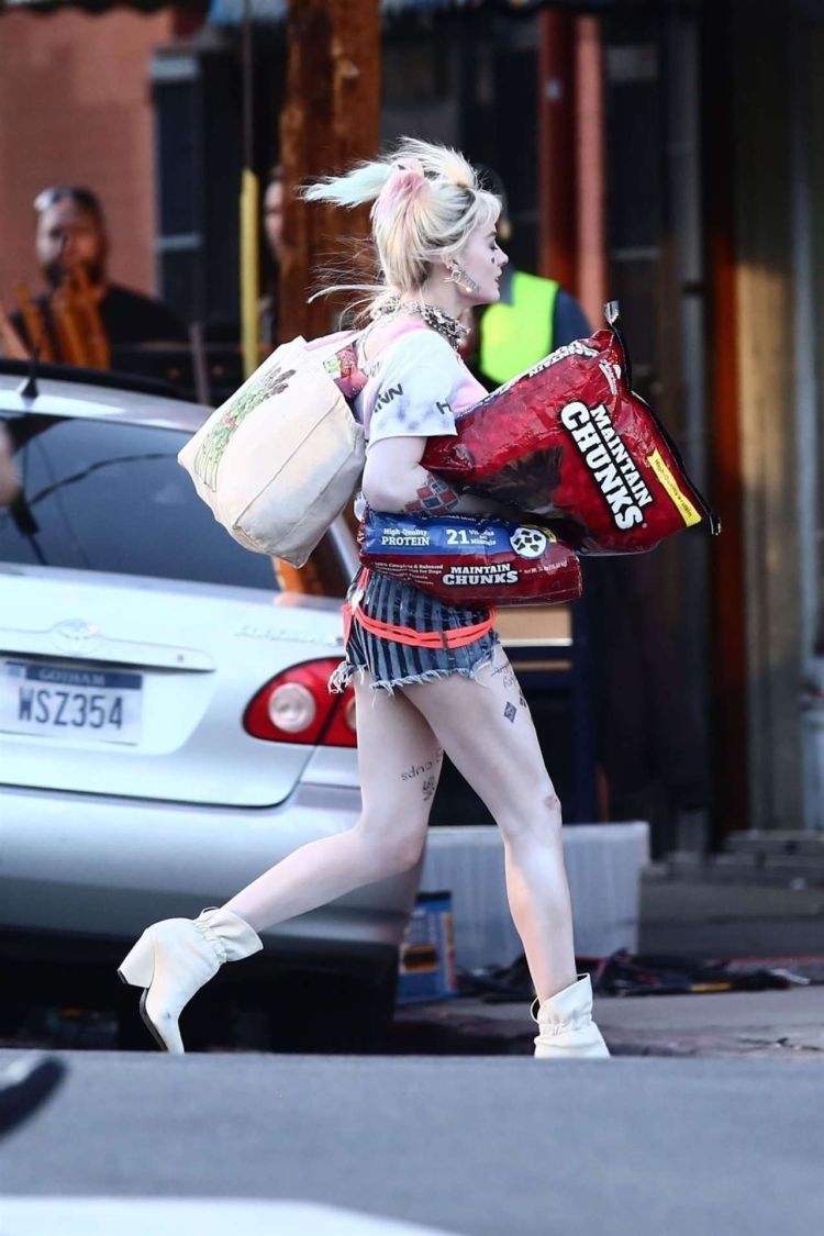 Margot Robbie And Mary Elizabeth Winstead Shooting On The Sets Of 'Birds of Prey'