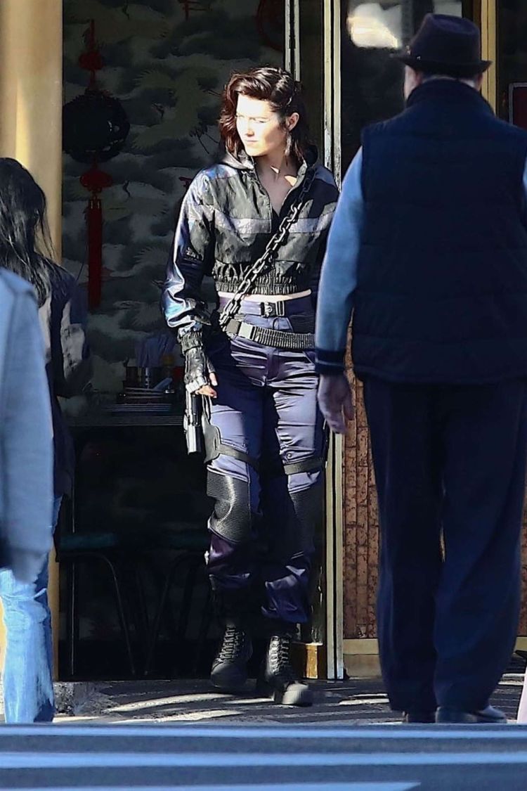 Margot Robbie And Mary Elizabeth Winstead Shooting On The Sets Of 'Birds of Prey'