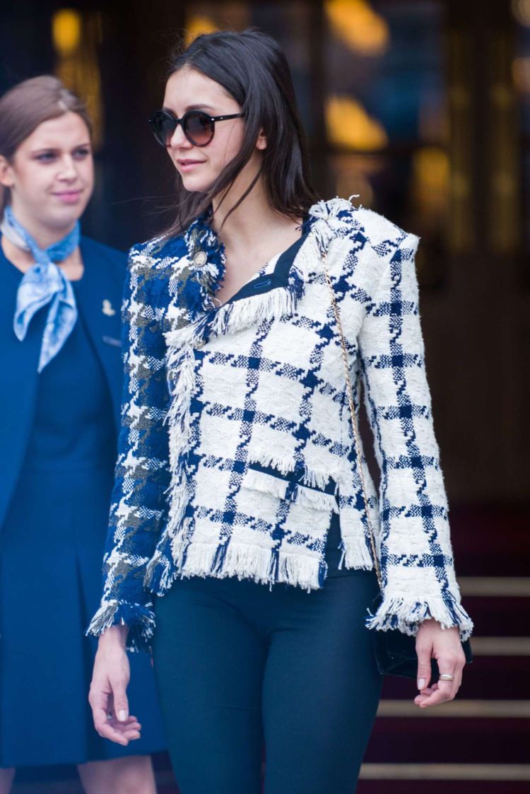 Pretty Nina Dobrev Leaving Ritz Hotel In Paris