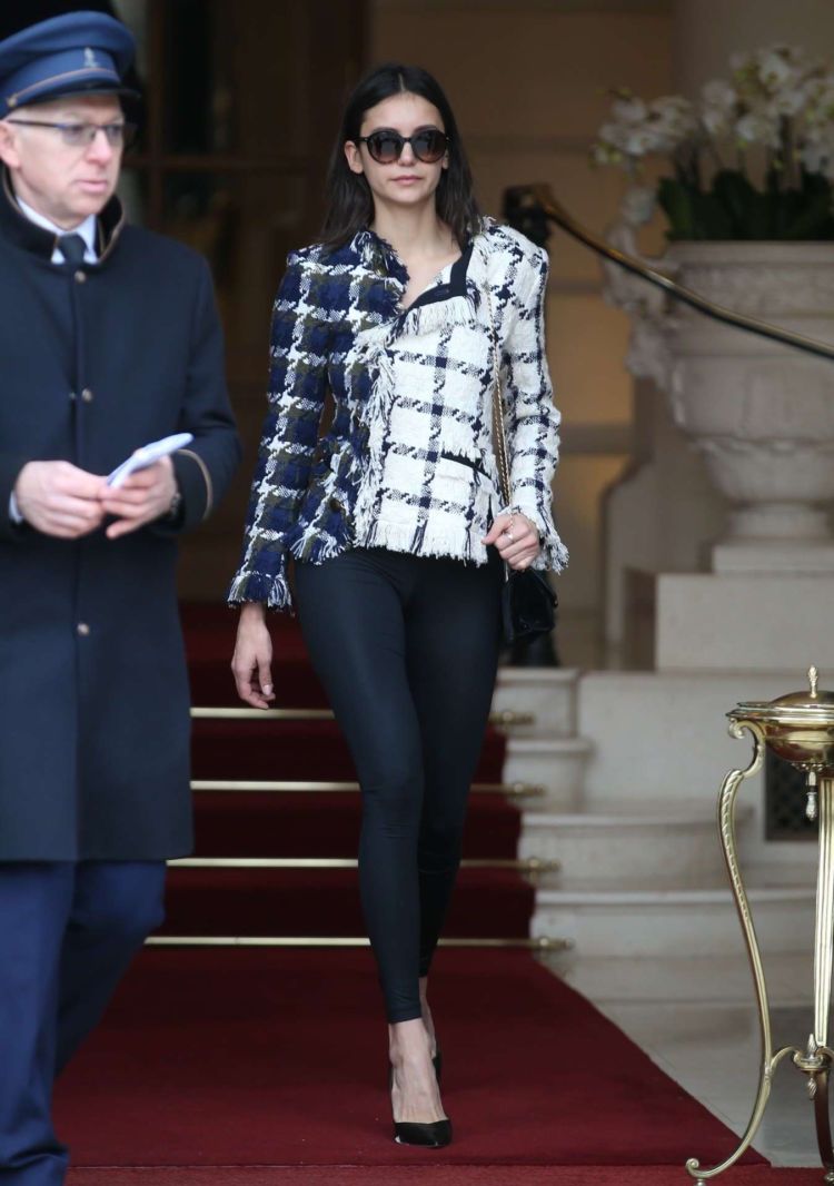 Pretty Nina Dobrev Leaving Ritz Hotel In Paris