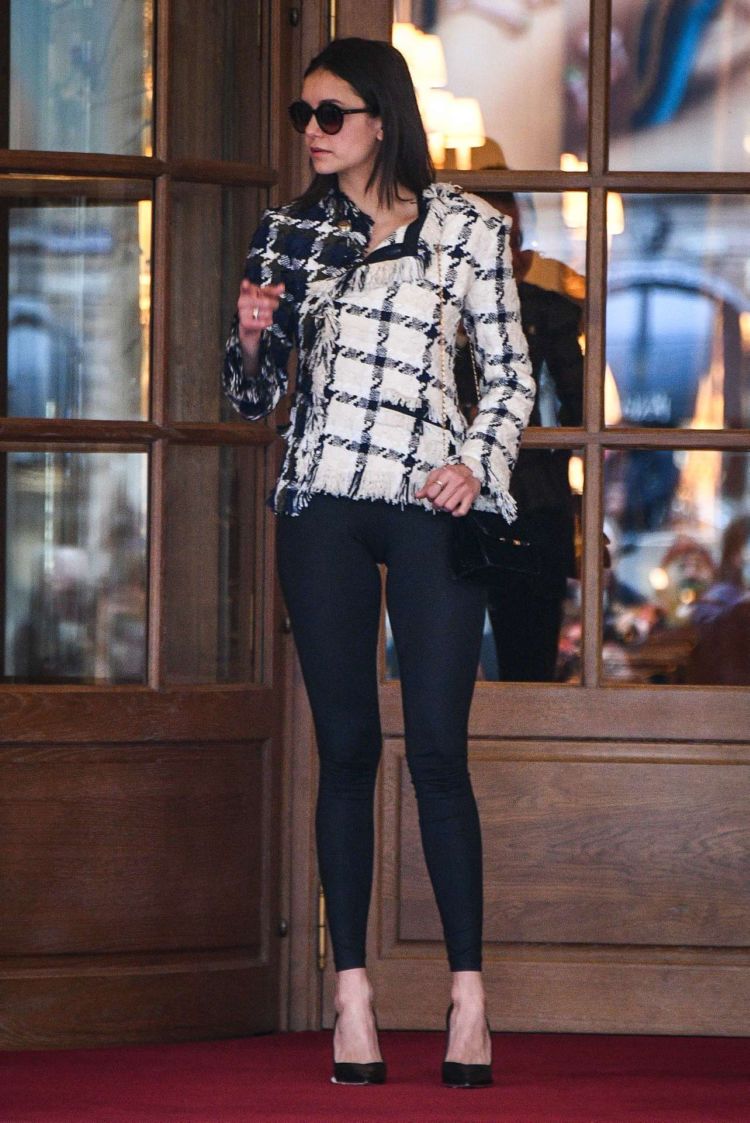 Pretty Nina Dobrev Leaving Ritz Hotel In Paris