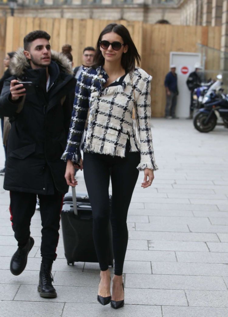 Pretty Nina Dobrev Leaving Ritz Hotel In Paris