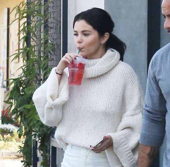 Selena Gomez Candids In A White Outfit In Los Angeles