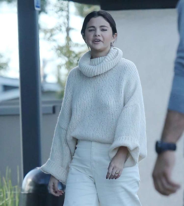 Selena Gomez Candids In A White Outfit In Los Angeles