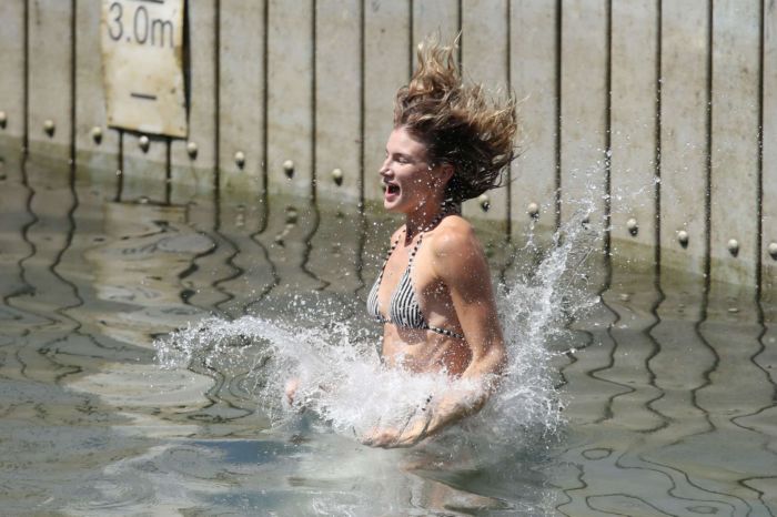 Amy Pejkovic Relaxing In A Bikini On The Harbourside In Sydney