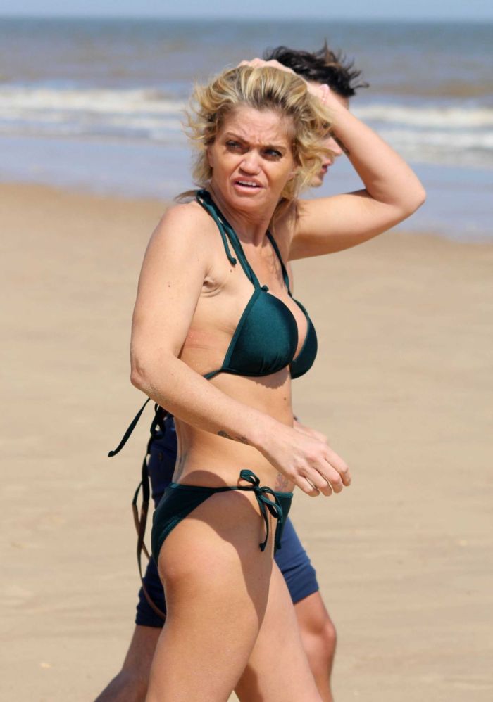 Danniella Westbrook Spotted In A Green Bikini At The Beach
