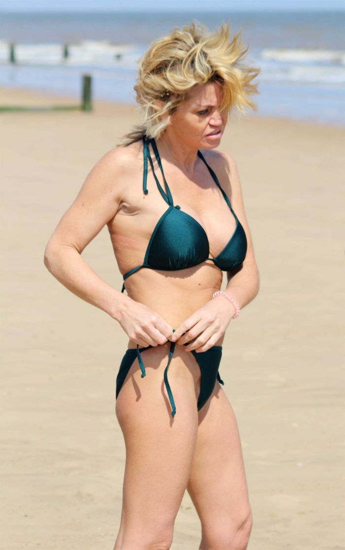 Danniella Westbrook Spotted In A Green Bikini At The Beach
