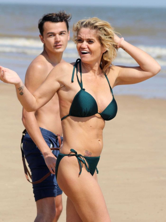Danniella Westbrook Spotted In A Green Bikini At The Beach
