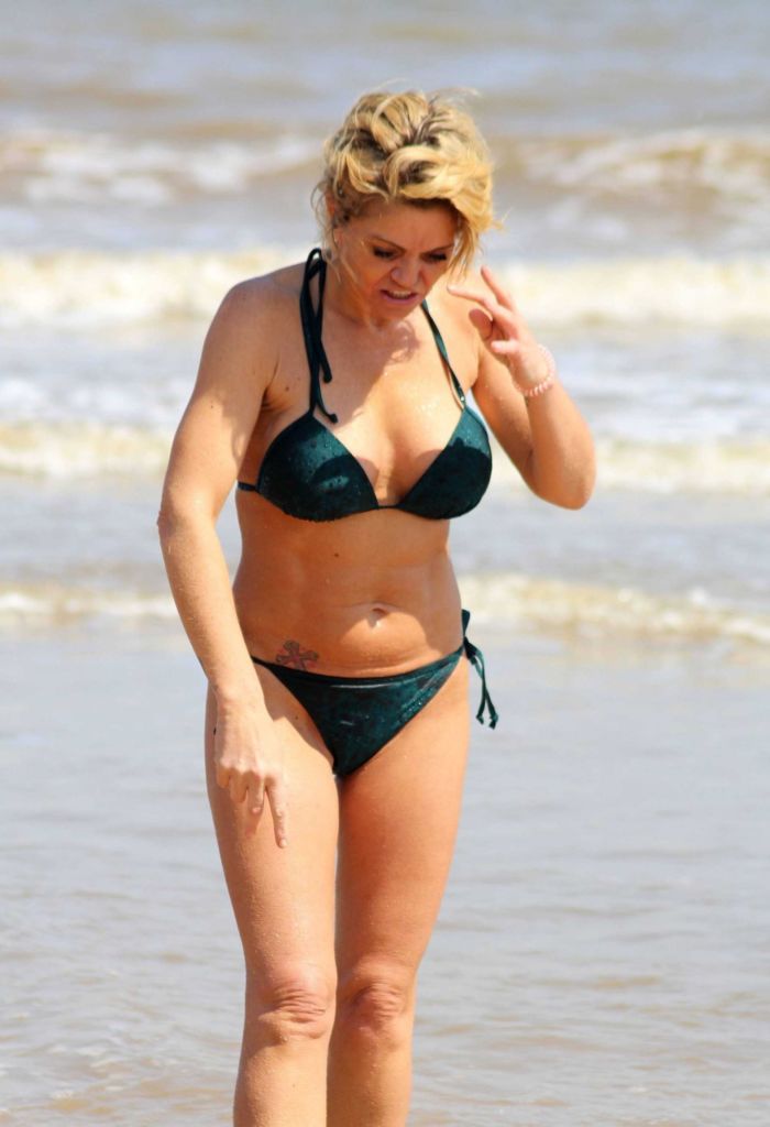 Danniella Westbrook Spotted In A Green Bikini At The Beach