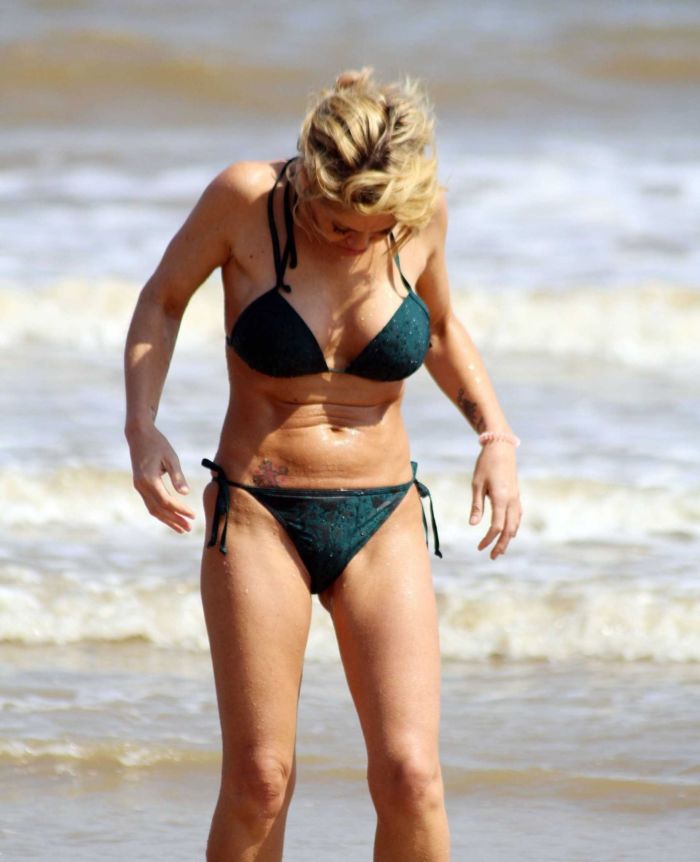 Danniella Westbrook Spotted In A Green Bikini At The Beach
