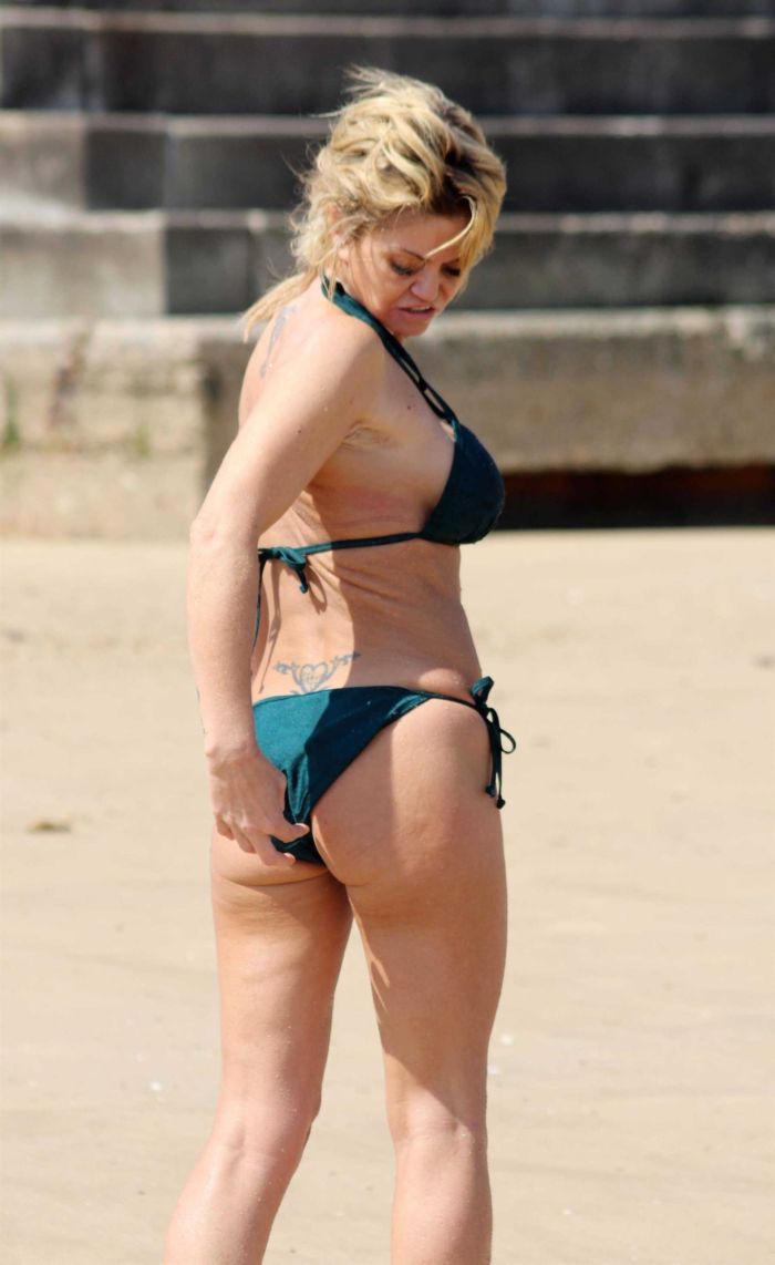 Danniella Westbrook Spotted In A Green Bikini At The Beach