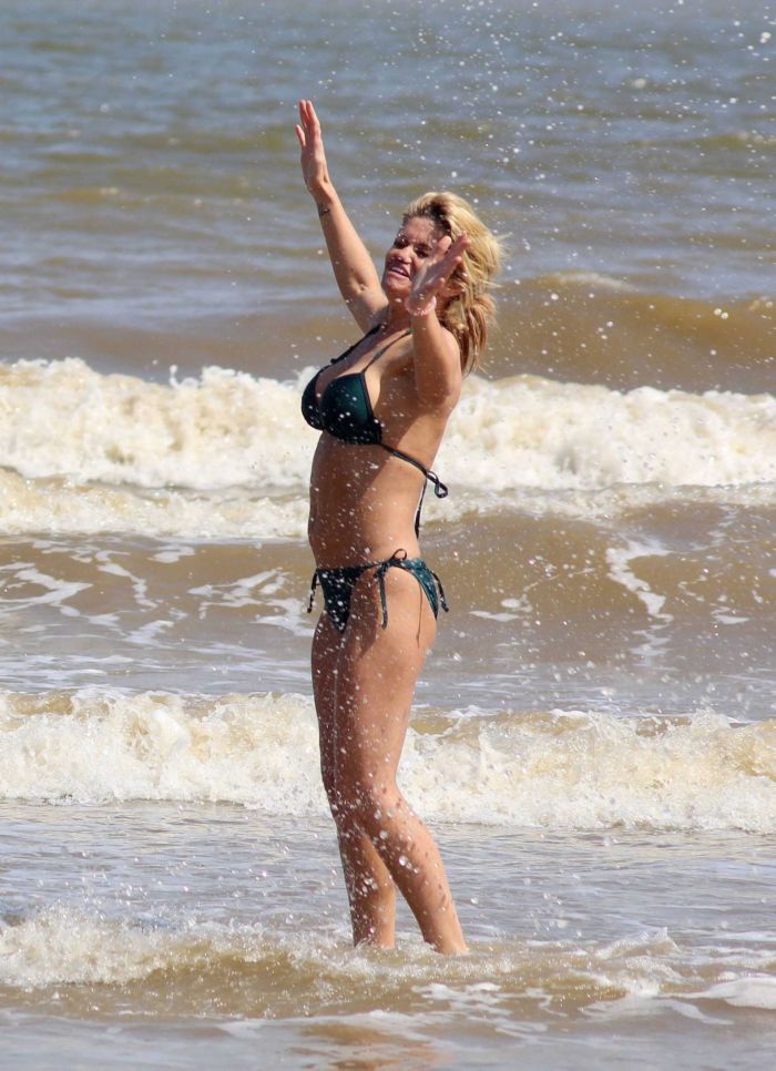 Danniella Westbrook Spotted In A Green Bikini At The Beach