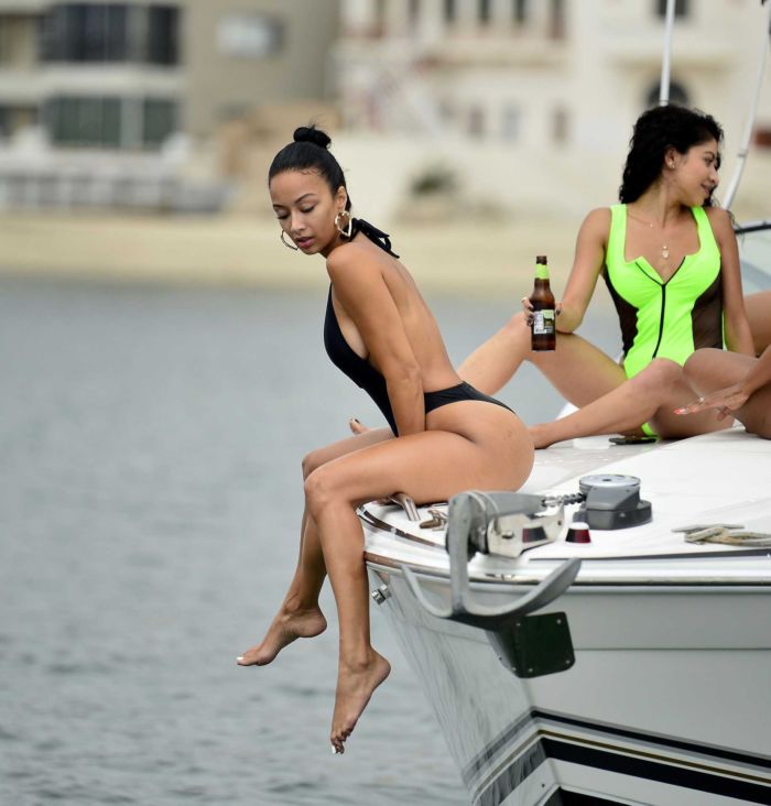 Draya Michele Enjoying The Day In Swimsuit On A Yacht