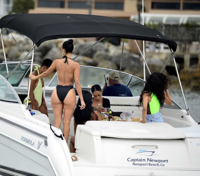 Draya Michele Enjoying The Day In Swimsuit On A Yacht
