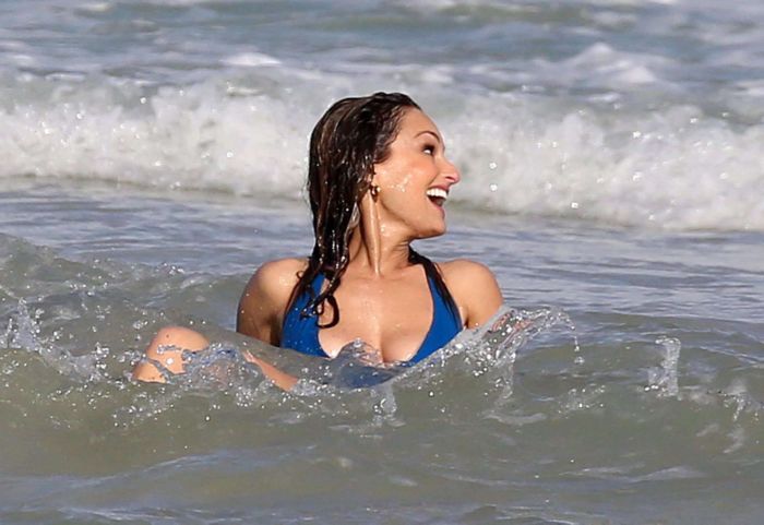 Giada De Laurentiis In Swimsuit At A Beach In Miami