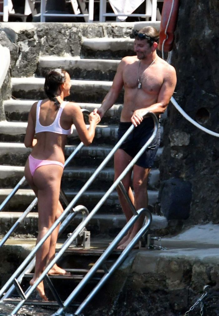 Irina Shayk At A Pool In Positano, Italy