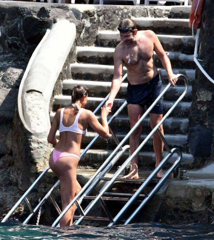 Irina Shayk At A Pool In Positano, Italy
