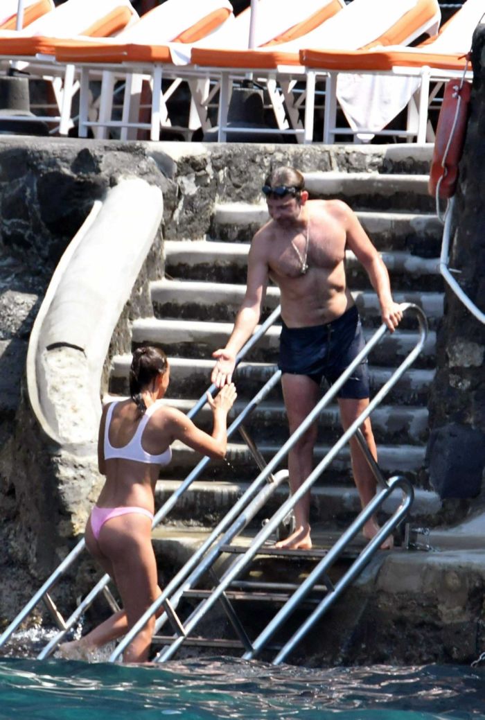 Irina Shayk At A Pool In Positano, Italy