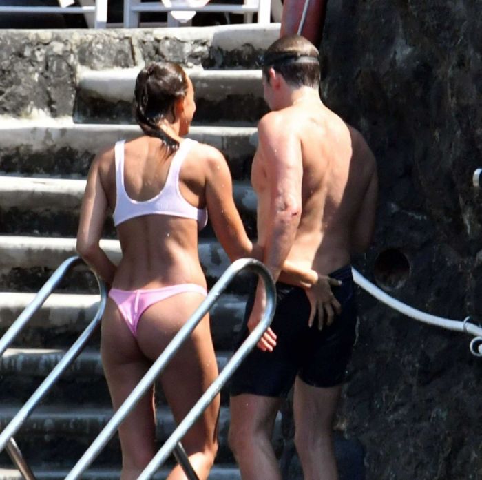 Irina Shayk At A Pool In Positano, Italy