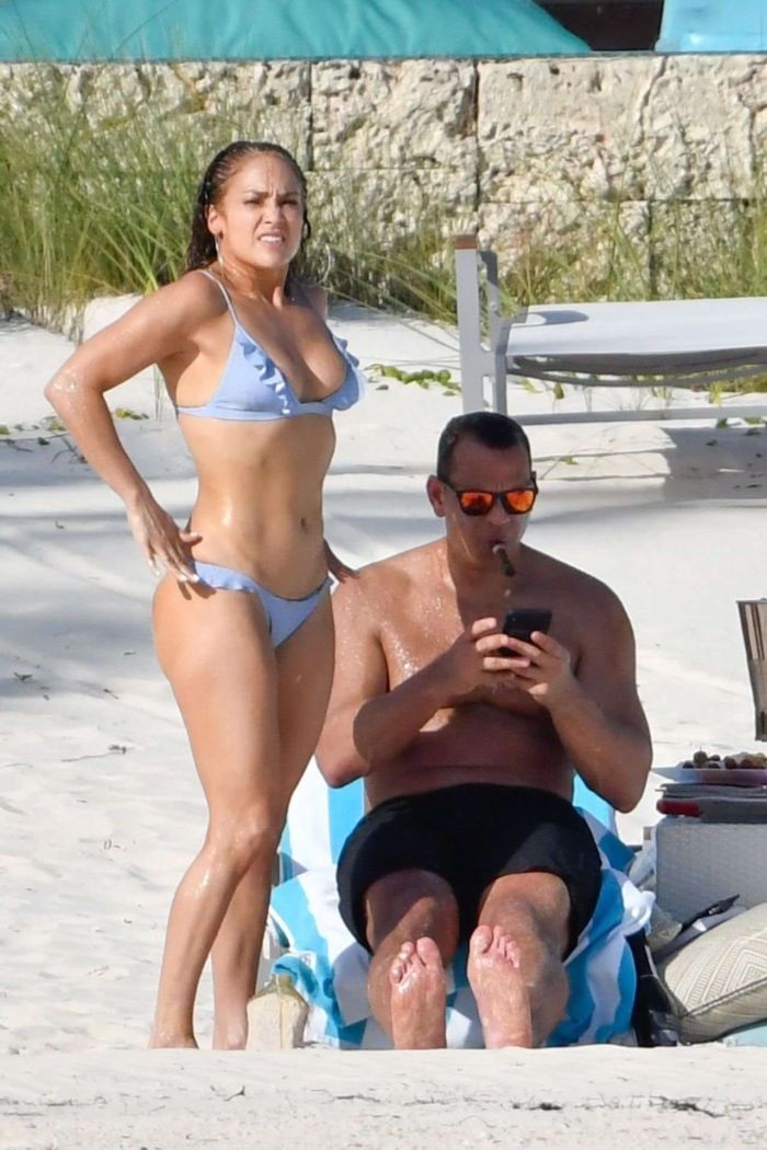 Jennifer Lopez On A Bikini Holiday At The Beach In Bahamas