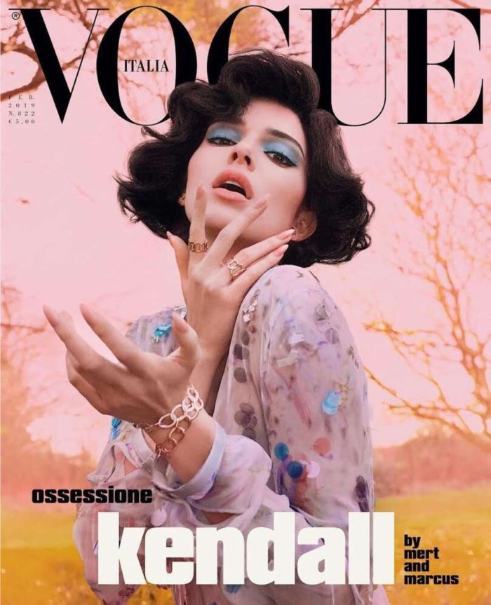 Kendall Jenner Featured In Vogue Italy Magazine's February 2019 Issue