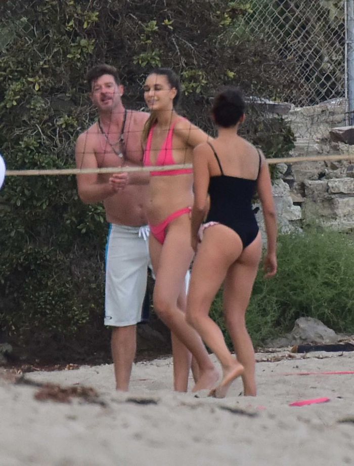 Nina Dobrev Playing Beach Volleyball In Malibu
