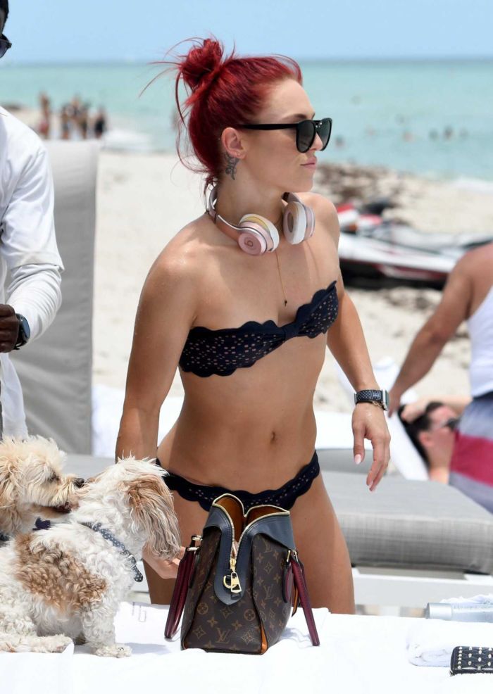 Sharna Burgess Candids In Bikini At Miami Beach