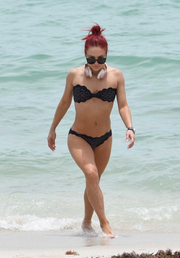 Sharna Burgess Candids In Bikini At Miami Beach