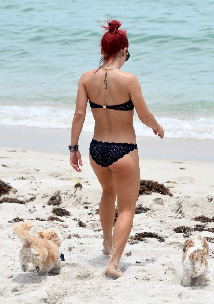 Sharna Burgess Candids In Bikini At Miami Beach