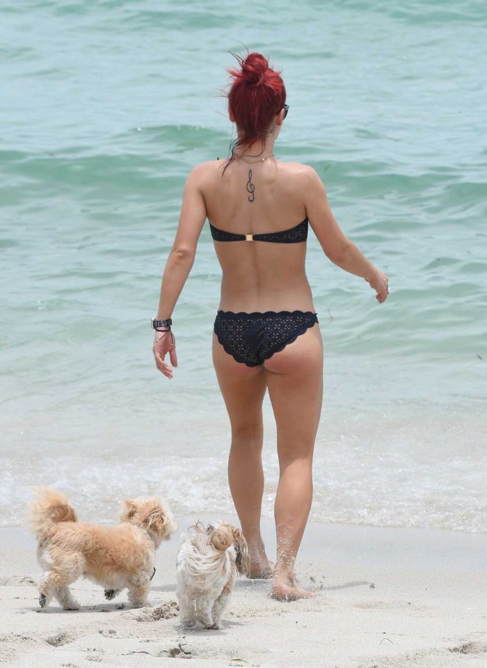 Sharna Burgess Candids In Bikini At Miami Beach