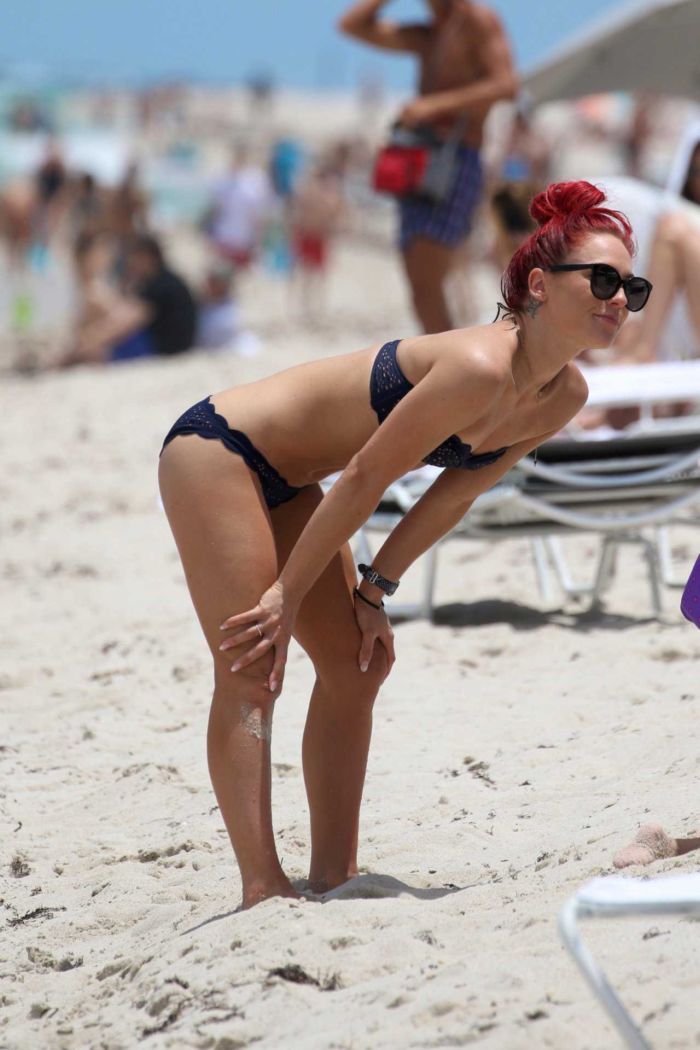 Sharna Burgess Candids In Bikini At Miami Beach