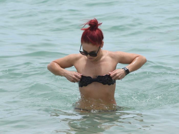 Sharna Burgess Candids In Bikini At Miami Beach